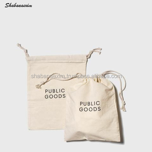 Promocional personalizado orgánico Natural tamaño de logotipo de cordón bolsas de algodón todo el tamaño disponible - Product Image 2