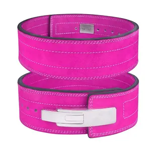 10mm taglia XL leva Powerlifting Power Belt cintura leva per sollevamento pesi di colore rosa per allenamento in palestra ed esercizio a casa