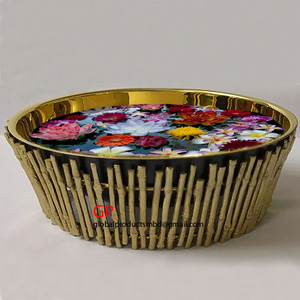 Bol rond pour pédicure, en laiton, modèle de styliste, pour salon de spa avec poignées, 1 pièce - Product Image 5