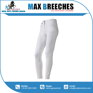 Pantalones ecuestres de cuero puro 100%, parche estampado de silicona para la rodilla, cómodas mallas de nailon para montar a caballo, estilo indio - Product Image 5