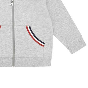 Survêtement avec fermeture à glissière pour enfants, couleur de col montant en coton/polaire à vendre - Product Image 5