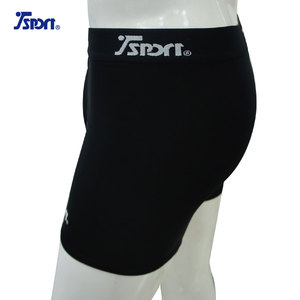 กางเกงขาสั้นรัดรูป TSPORT สีดำ ยืดได้ 4 ทิศทาง สำหรับการฝึกกีฬา พร้อมช่องใส่ถ้วย (โพลีเอสเตอร์/สแปนเด็กซ์/ไนลอน/ยาง) - Product Image 4