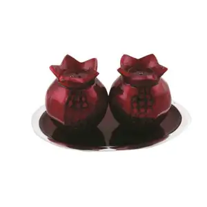 Luxury and Modern Design Red Guava Design White Metal Salt and Spices Pepper Hot Selling and High Quality