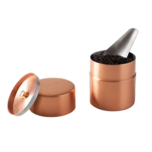 Conteneur en cuivre de qualité supérieure avec couvercle, design antique, petit format, pour la cuisine à domicile - Product Image 1