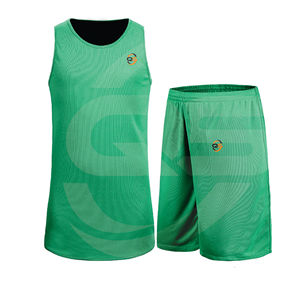 Offre Spéciale – Ensemble Maillot et Short de Basketball Personnalisable Grande Taille, Respirant et Séchage Rapide, en Tissu Mesh Vierge - Product Image 1