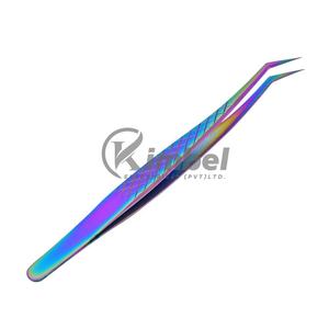 Nouvelle conception de pinces à cils multi-finitions en acier inoxydable, pinces à cils volumineuses avec embout en fibre - Product Image 1