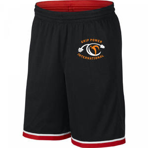 OEM Custom Logo Knitted Sweat <b>Shorts</b> Breathable Eco-Friendly Quick Dry Orange <b>White</b> Polyester Casual Fitness Elastic Waist - Product Image 4