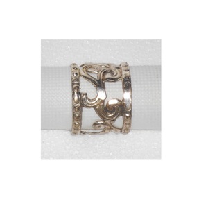 Rond de serviette en métal en laiton plaqué argent en gros 2025 - Product Image 2