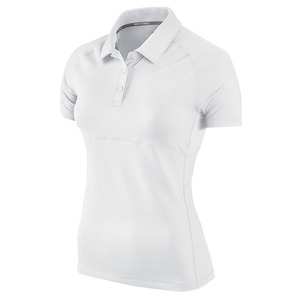 Design personnalisé décontracté compressé à manches courtes pour le cou pour les femmes de chemise solide motif blanc couleur respirant en gros d'exportation - Product Image 6