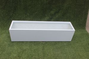 KNT venta al por mayor blanco fibra de vidrio tallado a mano interior/exterior Rectangular maceta atractivo diseño único pequeños grandes jardines hogar - Product Image 2