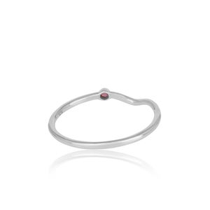 Anillo de plata de primera ley con gema de turmalina para mujer, sortija, plata esterlina 925, piedra preciosa, color rosa, hecho a mano - Product Image 4