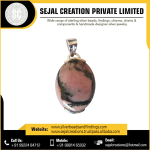Vente en gros – Nouveauté 2022 – Pendentifs breloques en argent sterling 925 avec pierres précieuses, sertissage clos, fournisseur de confiance - Product Image 2