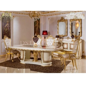 Ensemble de table à manger en bois de teck classique 6 places Style moderne Couleur personnalisée Meubles de salle à manger - Product Image 1