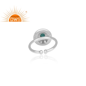 Bague en pierres précieuses naturelle zircon, anneau en argent fin, de forme ovale, fait à la main, fabrication de bijoux - Product Image 4