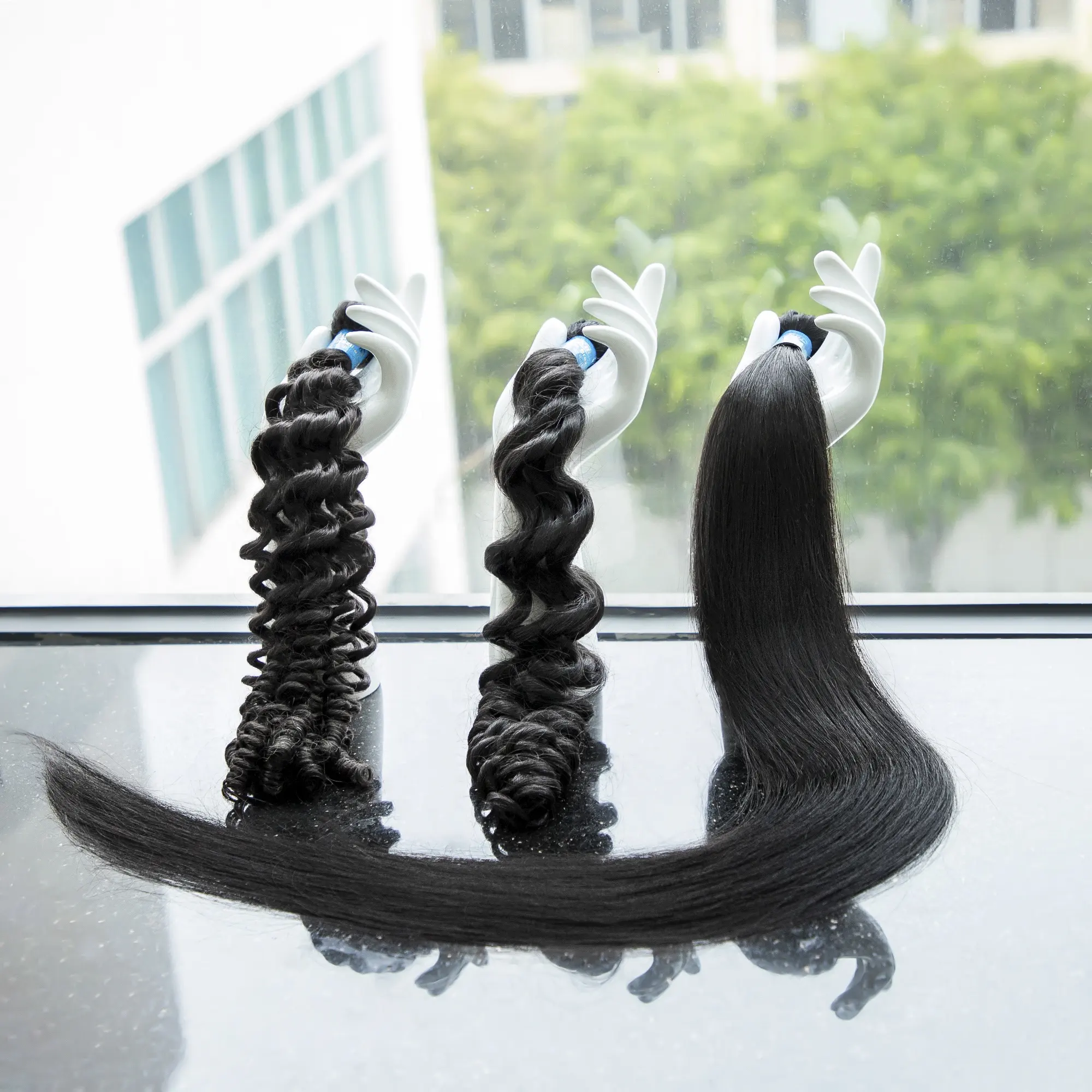 Kbl Neuankömmling brasilia nisches/cabelos menschliches Haar, Blumen modell haar, Bilder von chinesischen Frisuren 100% menschliches Haar Bulks