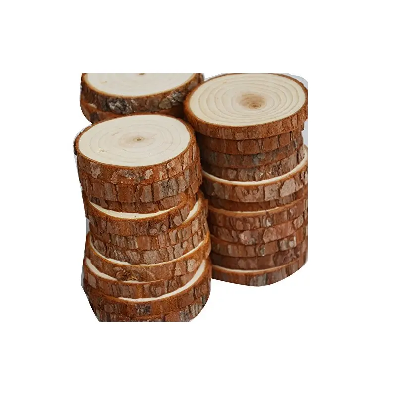 Sous-verre en tranches de bois de meilleure qualité avec écorce d'arbre naturel pour la maison, sous-verre en bois, décoration de table et accessoires