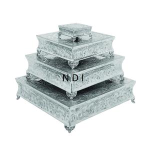 Ensemble de 4 supports à gâteau décoratifs pour mariage, anniversaires, fêtes, usage domestique, décoration de table, utilisations multiples - Product Image 1