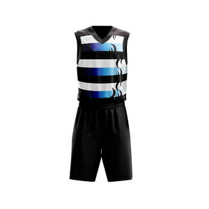 Conjunto de uniforme de baloncesto para hombre recién llegado poliéster duradero de secado rápido ajustado XL logotipo transpirable y personalizable - Product Image 1