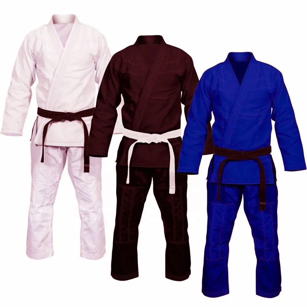 BJJ Anzüge Baumwolle Made MMA Fighting Wear Jiu Jitsu Gi Anzüge mit individuellem Stick-OEM-Service