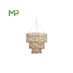 Vietnam Wholesale 100% Eco-friendly Handmade Woven Bamboo <b>Rattan</b> Pendant <b>Lamp</b> <b>Shade</b> Beautiful Traditional Style Lighting Option - Product Image 2