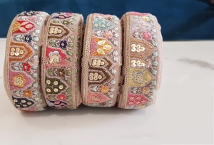 Encajes Bordados florales hechos a medida, en colores brillantes y pastel, adecuado para tiendas de suministros de cinta - Product Image 5