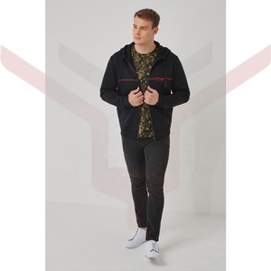 Sudadera de punto de gran tamaño para hombre, prenda básica de alta calidad, de color sólido, 100% algodón, personalizada, venta al por mayor, listo para enviar - Product Image 3