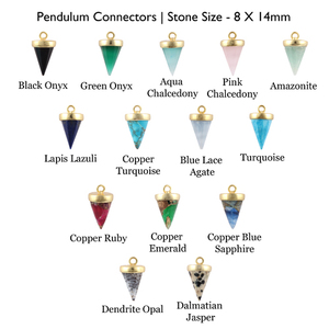 Connecteur de bijoux en cuivre naturel turquoise connecteur de pendentif plaqué or en laiton 14x10mm connecteur à facettes pendulam à caution unique - Product Image 2