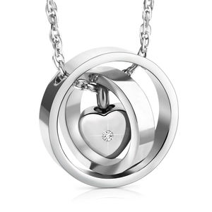 الفضة 925 مجوهرات جنائزية تذكاري الحرق جرة تذكار القلب قلادة الرماد حامل قلادة - Product Image 1