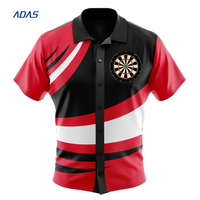 Broderie d'impression numérique à sec frais conception personnalisée polyester sublimation polos fléchettes chemises léger intérieur adultes été