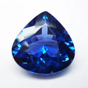 Blue Tanzanite Faceted Natural Gemstone Jewelry Making AAA Quality pear Shape Loose Semi Precious Stone Dark Blue Tanzanite