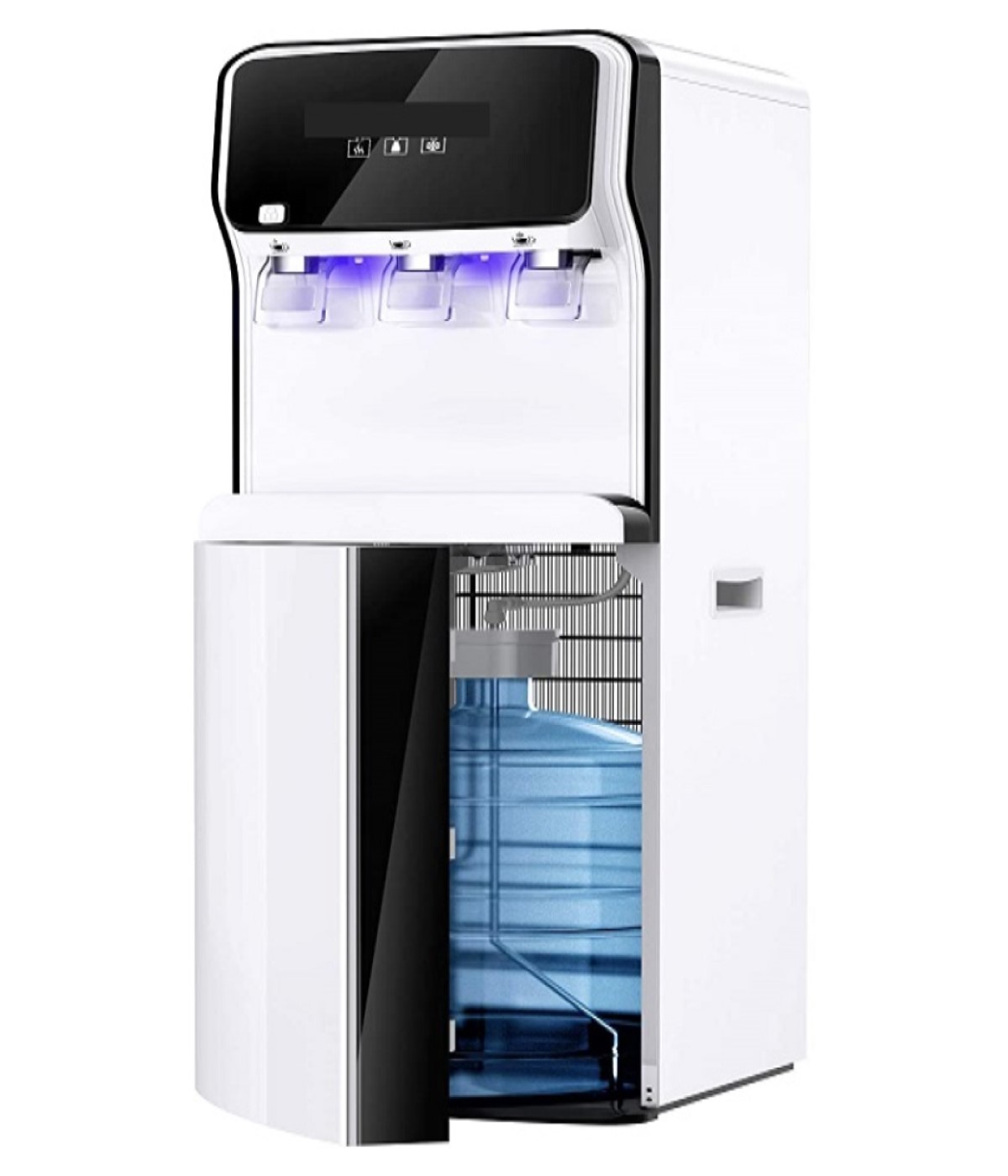 Dispensador de água, refrigerador de água da carga inferior com auto limpeza para 5 galões, ajuste de 3 temperaturas, quadro de aço durável