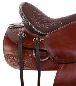 Ensemble de selle anglaise en cuir véritable de qualité supérieure pour Barrel Racing Western Horse Tack Plusieurs tailles 14 '-18' Différentes couleurs disponibles - Product Image 4