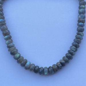 6mm 8mm 10mm naturel gris Labradorite pierre lisse Rondelle pierres précieuses perles brins collier tendance bijoux du fabricant - Product Image 3