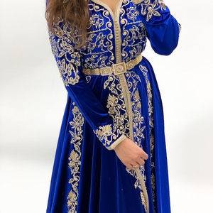 ---- TRENDY-NEW--CAFTAN vestido con hermosa. Embellecida en cuentas de vidrio cristal piedra trabajo. Para. La fiesta-ropa de boda. 2021 - Product Image 1