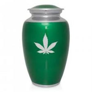 Urna Funeraria para Adultos con Diseño Impreso Creativo en Verde y Amarillo, en Venta a Precio Económico, Nueva Urna Metálica Económica para Cenizas Humanas - Product Image 5