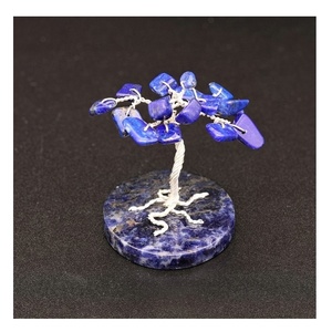 Árbol de la vida, Gema Natural con base de sodalita y lapislázuli, árbol de la vida, árbol de la suerte, decoración Feng Shui para regalos de decoración - Product Image 1