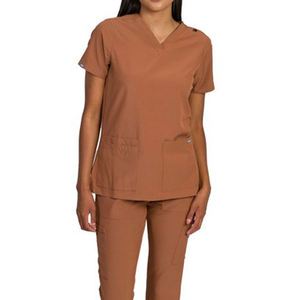 Conjunto de 2 piezas de uniforme médico para mujer, set de uniforme de enfermera y Hospital elástico personalizado, nuevo estilo, venta al por mayor, 2022 - Product Image 4