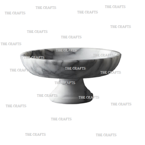 Tazón de Diseño Excelente en Color Blanco Mármol con Base de Metal, Tazón para Servir Chocolates, Ensaladas y Postres - Product Image 5