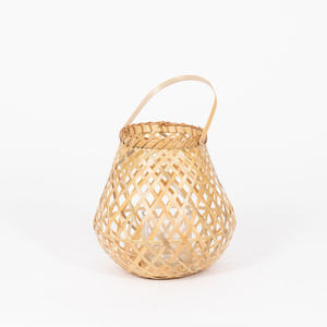 Lanterne en bambou rustique Boho, bougeoirs pour la décoration de la maison, style basique élégant vintage - Product Image 2