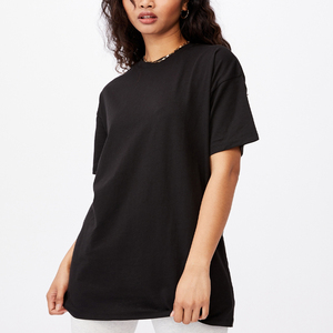 Nouvelle collection d'été, t-shirt oversize en denim écologique, design graphique, couleurs vives, 100% coton, avec détail troué pour femmes - Product Image 4