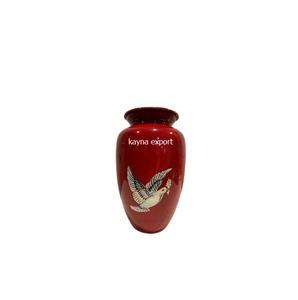 Urnas para adultos con estampado de Paloma con acabado brillante de color rojo de estilo moderno, el último metal, la urna para adultos de aleación más vendida, urnas para la venta - Product Image 1