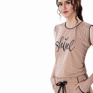 ชุดเสื้อยืดแขนกุดสำหรับฤดูร้อน,ชุดชายหาดดีไซน์มีสไตล์ชุดกางเกงขาสั้น - Product Image 5