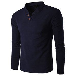 Polo manches longues homme, maillot de corps décontracté et respirant à séchage rapide, coupe Slim, avec votre Logo personnalisé - Product Image 5