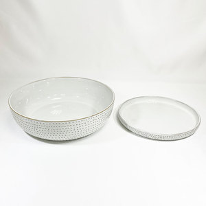 ชามสลัดเซรามิกทรงกลม,ใช้ในโรงแรมร้านอาหารทำด้วยมือ - Product Image 3