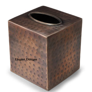 Caja de pañuelos de lujo cuadrada de diseñador antiguo, Metal elegante y papel para hoteles y restaurantes, soporte de pañuelos de lujo al por mayor - Product Image 2