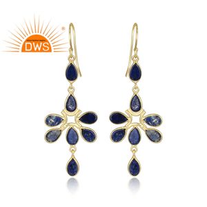 Pendientes Colgantes de Lapislázuli Natural, Última Moda 2026, para Fabricantes de Joyería de Diseño Personalizado - Product Image 3