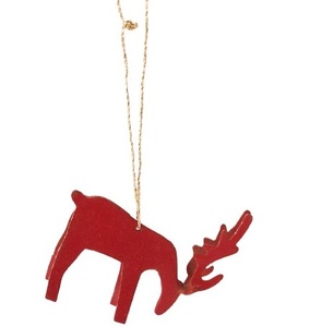 DISEÑO RENDIAR DE METAL ROJO DECORACIÓN DE NAVIDAD ORNAMENTO COLGANTE DE ALTA CALIDAD PARA NAVIDAD RENDIAR - Product Image 1