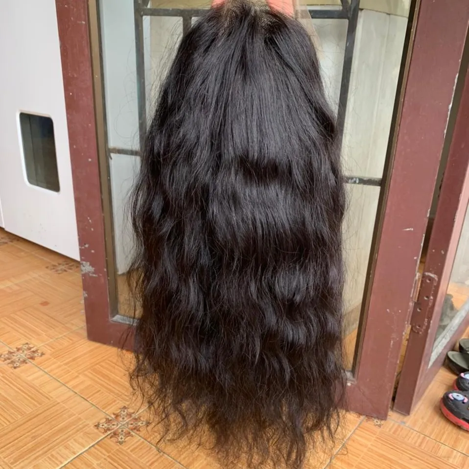 Natural Curly Human Hair Full Wig Super Natural Wave Super Soft Double Drawn Hair | 100% Human Hair in Owner Factory