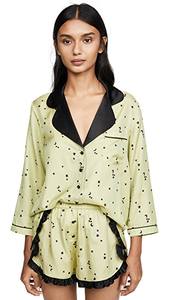 2020 Conjunto de pijama de estilo informal de talla grande para mujer estampado de bloque de mano Floral 100% algodón suave cómodo ropa de noche tela tejida - Product Image 2