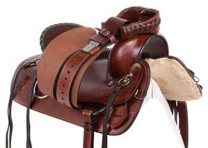 Ensemble de selle anglaise en cuir véritable de qualité supérieure pour Barrel Racing Western Horse Tack Plusieurs tailles 14 '-18' Différentes couleurs disponibles - Product Image 6